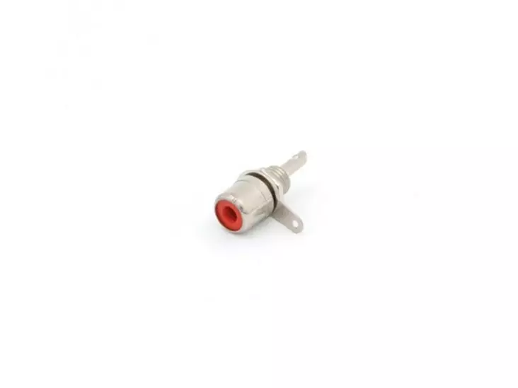 RCA PLUG FEMALE RED, NICKEL, CHASSIS MOUNT - Plugit ja jakit - CA055R - 1