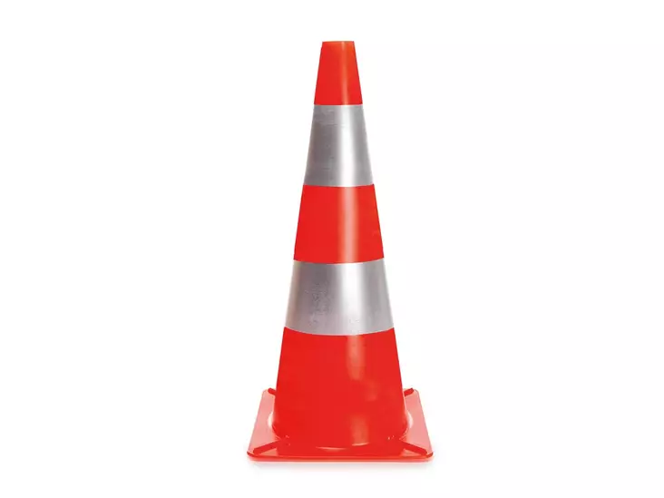 Red/silver reflective cone - 50 cm - Turvakyltit ja varoitustarrat - 1190-50R - 1