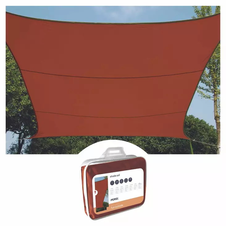 SHADE SAIL - RECTANGULAR - 4 x 3 m - COLOUR: TERRACOTTA - Piha ja terassikalusteet - GSS4430TR - 1