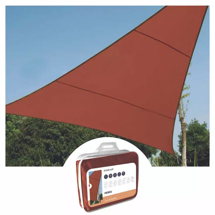SHADE SAIL - TRIANGLE - 3.6 x 3.6 x 3.6 m - COLOUR: TERRACOTTA - Piha ja terassikalusteet - GSS3360TR - 1