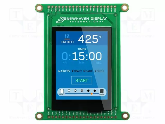 TFT NÄYTTÖ - 2,4" - 240X320 - VALAISTUS: LED - 69,03X85,2X8,46MM - RGB - TFT-näytöt - NHD-2.4C-CTXP-BR - 1