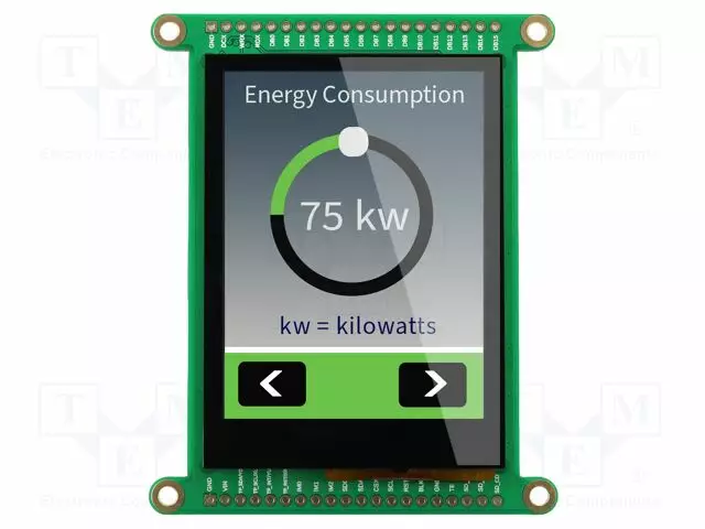 TFT NÄYTTÖ - 2,8" - 240X320 - VALAISTUS: LED - 69,03X85,2X8,29MM - RGB - TFT-näytöt - NHD-2.8C-CSXP-BR - 1