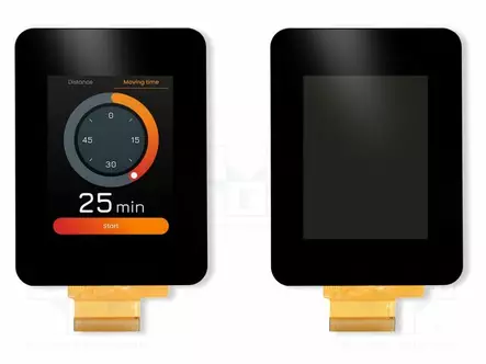 TFT NÄYTTÖ - 2,4" - 240X320 - VALAISTUS: LED - 47,7X51,35MM - RGB - TFT-näytöt - 4DLCD-24-CT-16S - 1