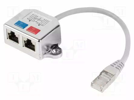 HAAROITIN - HOPEA - RJ45-PISTORASIA X2,RJ45-PISTOKE X1 - CAT 5E - Tietokonetarvikkeet - muut - AD-0026-S - 1