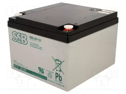 AKKU: LYIJYHAPPO - 12V - 28AH - AGM - AUTOMAATTINEN - 166X175X125MM - Lyijyhyytelöakut - ACCU-SBL-28-12IS - 1