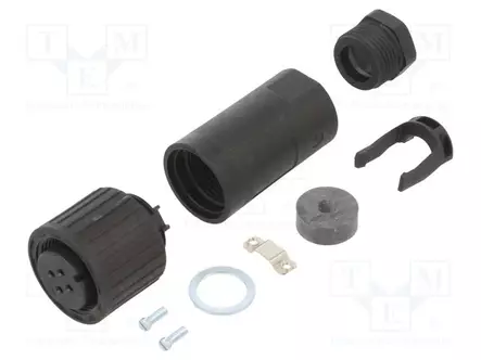 LIITIN: PYÖREÄT - PISTOKE - CM - IP67 - PIN: 4 - PINNOITUS: HOPEOITU - 10A - CM liittimet - CM06EA14S-2S - 1