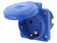 AC LIITIN-PISTORASIA - 2P+PE - 250VAC - 16A - SININEN - PIN: 3 - AC liittimet ja rungot - PD.3153S - 1