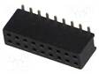 PIIKKIRIMALIITIN - N LIITINAARAS - PIN: 18 - SMT - SUORA - 1A - 1,27MM - 2X9 - Piikkirimaliittimet - DS1065-05-2X9S8BS - 1