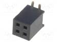 PIIKKIRIMALIITIN - N LIITINAARAS - PIN: 4 - SMT - SUORA - 1A - 1,27MM - 2X2 - Piikkirimaliittimet - DS1065-05-2X2S8BS - 1