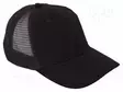 BASEBALL CAP - ADJUSTABLE,WITH NET - MUSTA - COTTON,POLYESTER - Pää- ja kasvosuojat - LAHTI-L101120S - 1