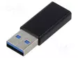 ADAPTERI - USB 3.0 - USB A PISTOKE,USB C RASIA - NIKKELÖITY - 5GBPS - USB kaapelit ja adapterit - AK-300524-000-S - 1