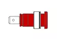 BUILT-IN SAFETY SOCKET 4mm, RED IEC1010 - SEB2620F6,3 - Hirschman runkoliittimet - HM2411S - 1