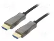 KAAPELI - HDMI-PISTOKE,MOLEMMIN PUOLIN MUSTA - METALLI - HDMI, DVI, DisplayPort johdot - AK-330125-200-S - 1
