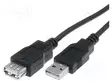 KAAPELI - USB 2.0 - USB A RASIA,USB A PISTOKE - NIKKELÖITY - 3M - USB kaapelit ja adapterit - AK-300202-030-S - 1