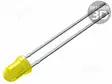 LED - KELTAINEN - 3MM - 20MCD - 40° - 2VDC - Pyöreät LEDit - 3YD-S - 1