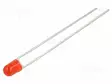 LED - PUNAINEN - 3MM - 2MCD - 40° - 2,1VDC - Pyöreät LEDit - 3RD-S - 1