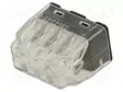 PIKALIITIN - 24A - 450V - JOUSIPURISTIN - MUSTA - POLYKARBONAATTI - 11MM - WAGO ja muut pikaliittimet - PC218S - 2