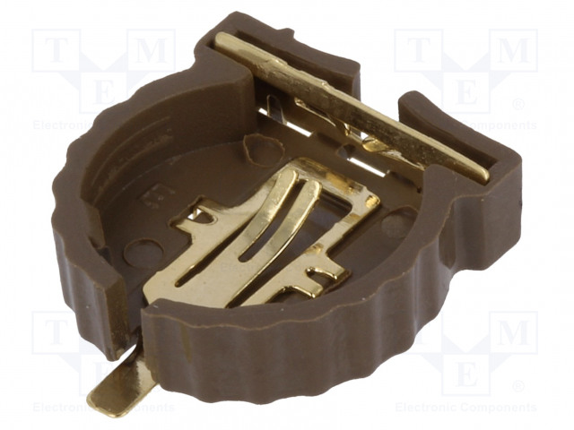 ALUSLEVY - CR1220,DL1220 - PAR.M: 1 - VAAKASUORA,SMT - H: 4,3MM - MUSTA - Paristopitimet, liittimet ja tarvikkeet - DS1092-12-N8S - 1