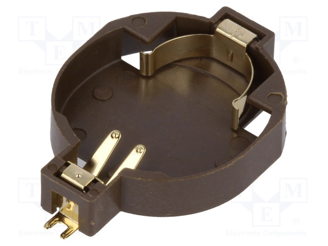 ALUSLEVY - CR2032,DL2032 - PAR.M: 1 - VAAKASUORA,SMT - H: 5,4MM - MUSTA - Paristopitimet, liittimet ja tarvikkeet - DS1092-13-N8S - 1