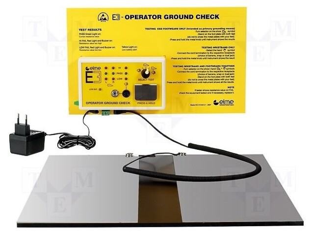 ESD-RANNEKKEIDEN JA -JALKINEIDEN TESTERIT - ESD - 158X95X60MM - ESD testerit - E3SPS - 1
