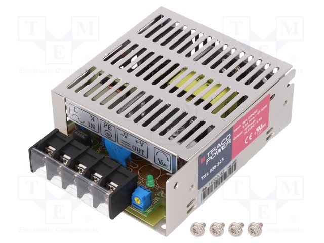 VIRTALÄHDE: IMPULSSI - SISÄÄNRAKENTAMISEEN,MODUULI-35W - 24VDC - Teollisuushakkuriteholähteet - TXL035-24S - 1