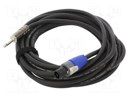 KAAPELI - JACK 6,3 MM 2PIN PISTOKE,SPEAKON NAARAS 2PIN - Muut audio-videokaapelit - TAS-TK4212SS - 1