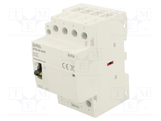 KONTAKTORI: 4-NAPAINEN, ASENNETTAVA - 40A - 230VAC - NO X4 - STM - Kontaktorit - lisätarvikkeet - STM-40-40S - 1