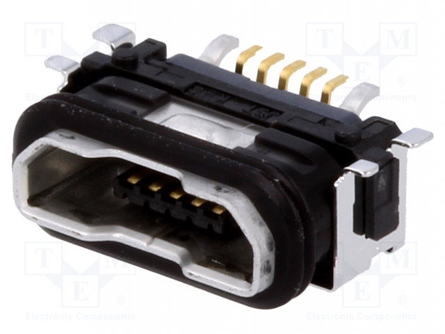 LIITIN: USB B MICRO - PISTORASIA - PANEELIASENNETTAVA - SMT - PIN: 5 - USB 2.0 - USB liittimet - UBMC5BR3SDWP6044S - 1