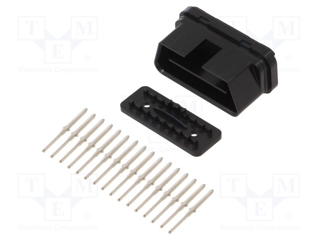 OBD II LIITIN - RUNKO: MUSTA - UROS - Koteloiden lisätarvikkeet - ZOBD-CAP-PLUG-ABS - 1