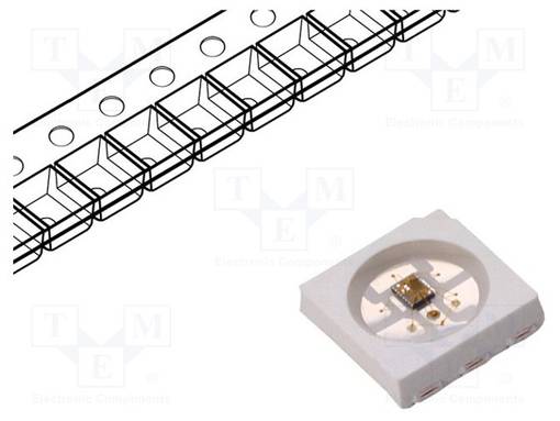 OHJELMOITAVA LED - RGB - SMD - 5050,PLCC6 - 1,8÷2,2/3÷3,2/3÷3,4VDC - Pintaliitos LED - WS2812S - 1