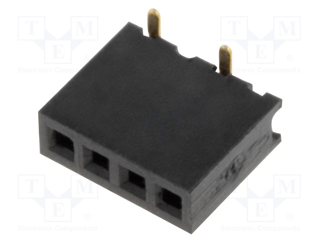 PIIKKIRIMALIITIN - N LIITINAARAS - PIN: 4 - SMT - SUORA - 1A - 1,27MM - 1X4 - Piikkirimaliittimet - DS1065-02-1X4S8BS - 1