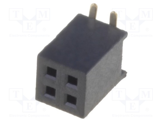 PIIKKIRIMALIITIN - N LIITINAARAS - PIN: 4 - SMT - SUORA - 1A - 1,27MM - 2X2 - Piikkirimaliittimet - DS1065-05-2X2S8BS - 1