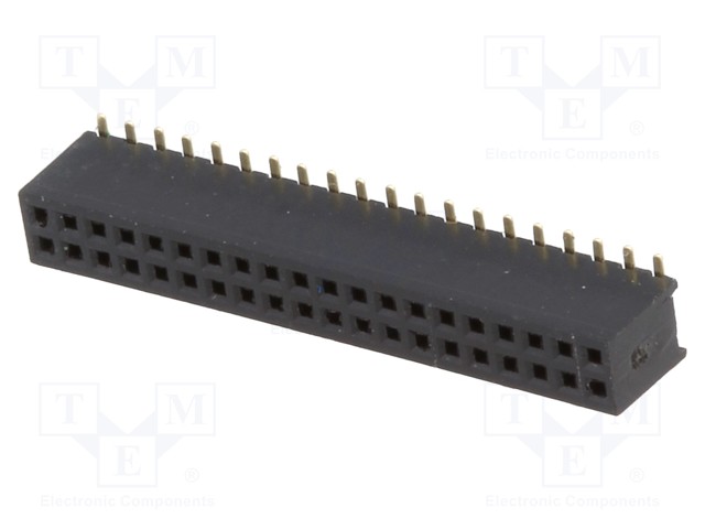 PIIKKIRIMALIITIN - N LIITINAARAS - PIN: 40 - SMT - SUORA - 1A - 1,27MM - Piikkirimaliittimet - DS1065-05-2X20S8BS - 1