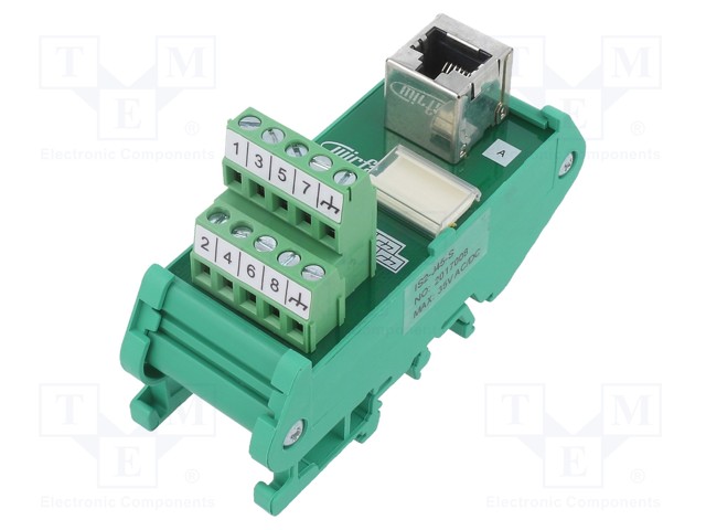 SIIRTO - RJ45,RUUVI TERMINAALI - W: 35MM - D: 68,5MM - H: 92,6MM - 1A - Teollisuusverkot - IS2-J45-S - 1