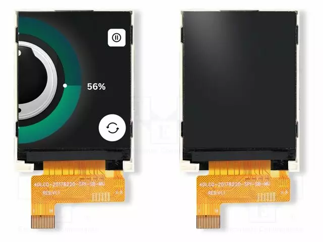 TFT NÄYTTÖ - 2" - 176X220 - VALAISTUS: LED - 37,68X51,3MM - RGB - TFT-näytöt - 4DLCD-20-S - 1