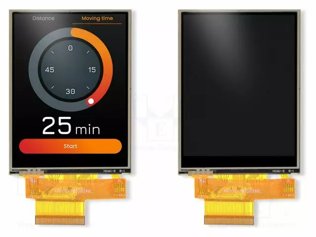 TFT NÄYTTÖ - 2,8" - 240X320 - VALAISTUS: LED - 50X69,2MM - RGB - TFT-näytöt - 4DLCD-28-RT-16S - 1