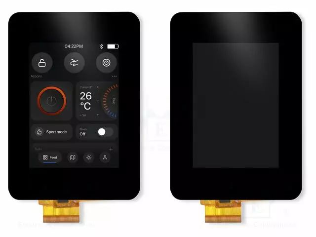 TFT NÄYTTÖ - 3,5" - 320X480 - VALAISTUS: LED - 54,66X82,94MM - RGB - TFT-näytöt - 4DLCD-35-C-16S - 1