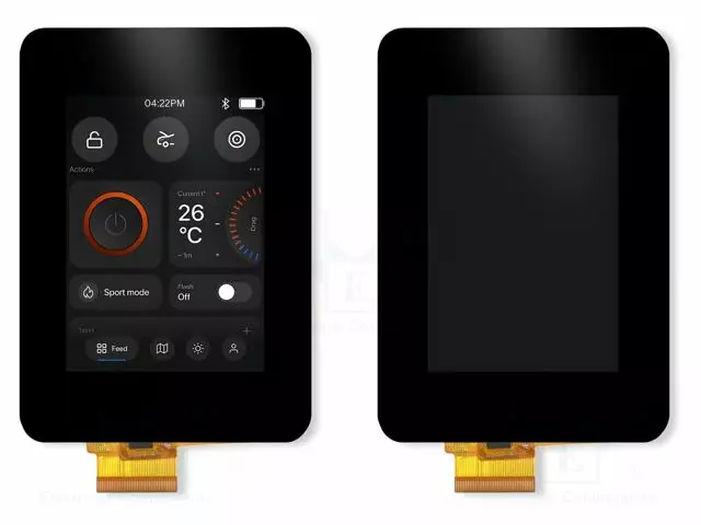 TFT NÄYTTÖ - 3,5" - 320X480 - VALAISTUS: LED - 54,66X82,94MM - RGB - TFT-näytöt - 4DLCD-35-CT-C-16S - 1
