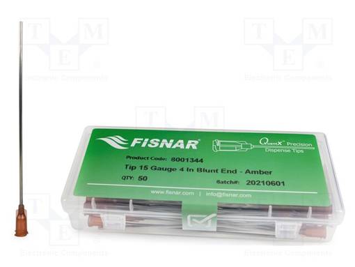 NEULA: TERÄS-4" - KOKO: 15 - SUORA - 1,37MM - KIINNITYS: LUER LOCK - Jakelulaitteet ja lisätarvikkeet - FIS-15-4-ES - 1