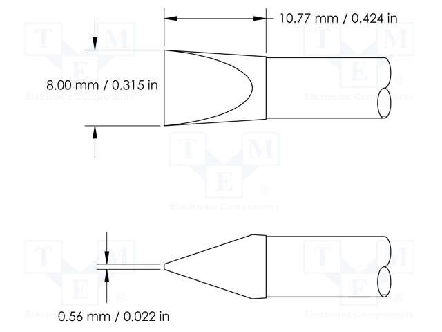 KÄRKI - RUUVIMEISSELI - 8MM - 510°C - JUOTINASEMAA VARTEN - Juotinkärjet - HCV-9CH0080S - 1
