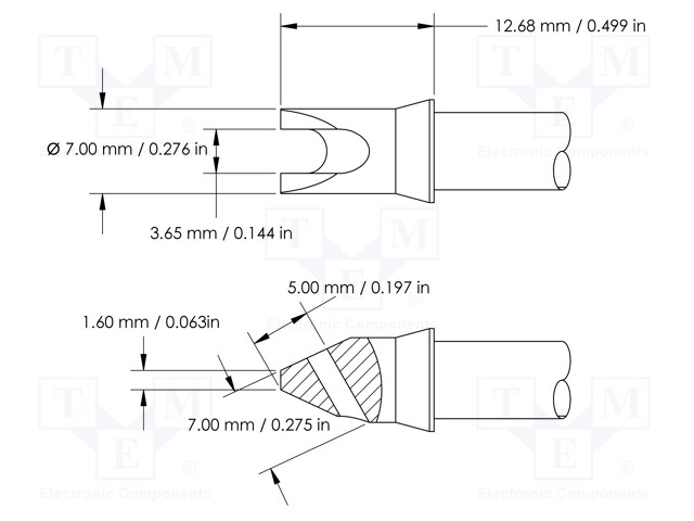 KÄRKI - ERIKOIS-7MM - 510°C - JUOTINASEMAA VARTEN - Juotinkärjet - HCV-9SL0070S - 1