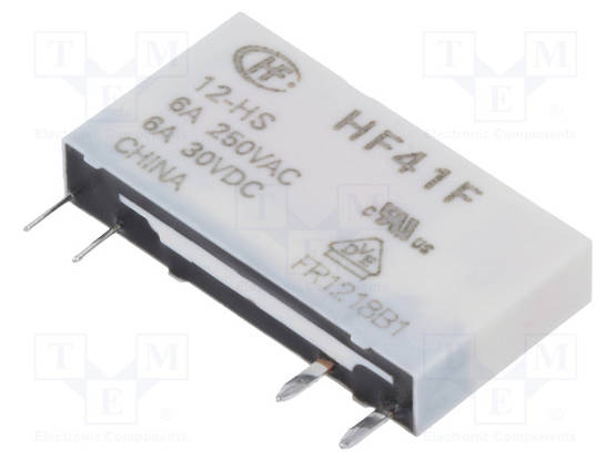 RELE - SPST-NO - UKELAN: 12VDC - 6A - 6A/250VAC - Pienoisreleet - HF41F012-HS - 1