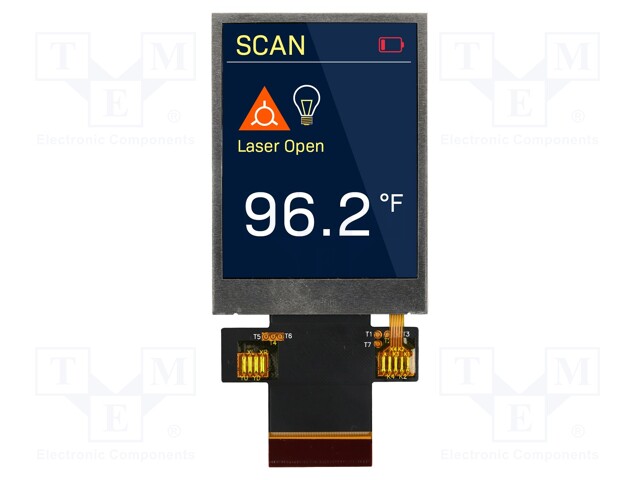 TFT NÄYTTÖ - 2,4" - 240X320 - VALAISTUS: LED - KOOT: 42,8X59,9X2,55MM - TFT-näytöt - NHD-2.4240320AF-CS - 1
