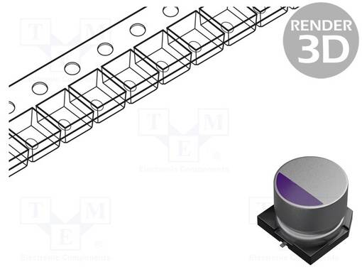 KONDENSAATTORI: POLYMEERI-LOW ESR - H: 8MM - 470UF - 16VDC - 2200MA - SMD-polymeerikondensaattorit - PCR1C471MCL1GS - 1