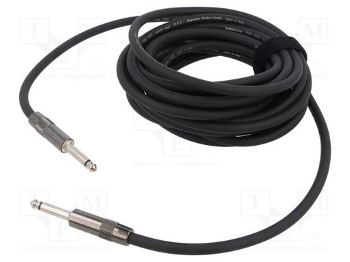 KAAPELI - JACK 6,3 MM 2PIN PISTOKE,MOLEMMIN PUOLIN - 9M - MUSTA - Muut audio-videokaapelit - TAS-TK149SS - 1