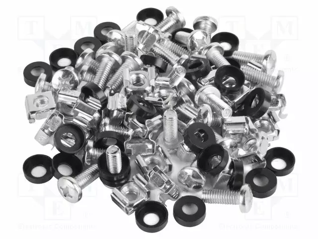 ASENNUSSARJA - HARMAA - ALUSLEVY,RUUVI - STANDARDI: 19" - 20KPL - Räkkikotelot 19' - AK-1303-S - 1