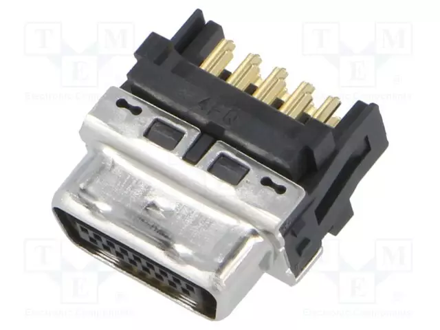 D-SUB LIITIN - PIN: 17 - PISTOKE - NAARAS - JOHTOON - SUORA - DH - 1MM - D liittimet - DH40-17S - 1