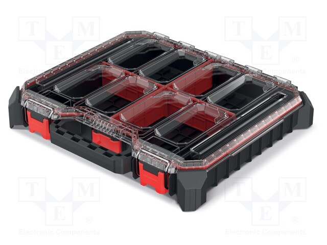 SÄILIÖ: KOLLEKTIIVI - OSIOT - MUSTA - KANNEN VÄRI: LÄPINÄKYVÄ - MATALA - Säiliöt ja rasiat - KCX45408S - 1