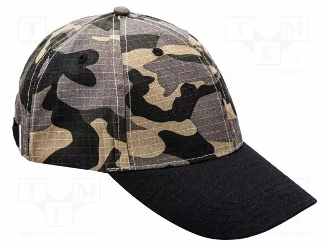 BASEBALL CAP - ADJUSTABLE - KHAKI,CAMO - COTTON - SIZE: 57-60 - 180G/M2 - Pää- ja kasvosuojat - LAHTI-L101080S - 1