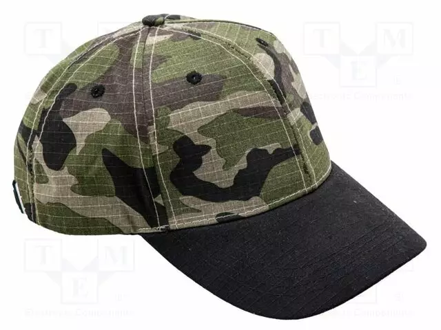 BASEBALL CAP - ADJUSTABLE - CAMO VIHREÄ AND MUSTA - COTTON - 180G/M2 - Pää- ja kasvosuojat - LAHTI-L101090S - 1